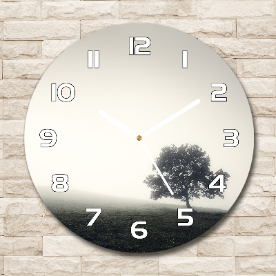 Reloj de pared redondo Árbol solitario