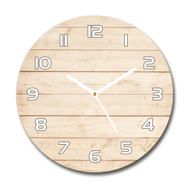 Reloj de pared redondo Fondo de madera