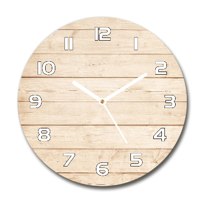 Reloj de pared redondo Fondo de madera