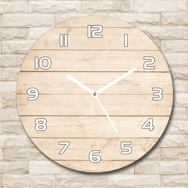 Reloj de pared redondo Fondo de madera