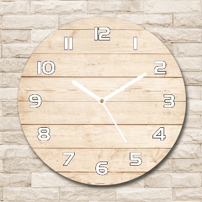 Reloj de pared redondo Fondo de madera