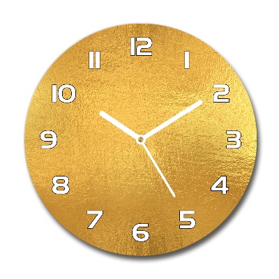 Reloj redondo pared Fondo de lámina de oro