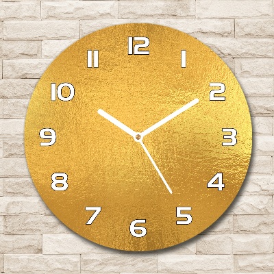 Reloj redondo pared Fondo de lámina de oro