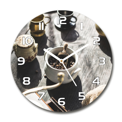 Reloj de cristal redondo Molinillo de café