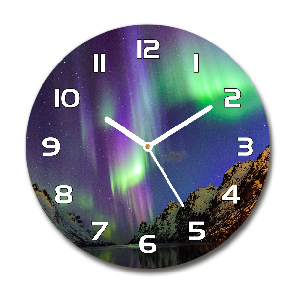 Reloj de pared redondo Auroras boreales