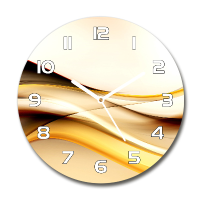 Reloj de cristal redondo Ondas abstractas