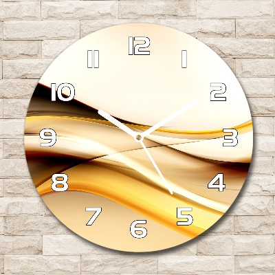 Reloj de cristal redondo Ondas abstractas