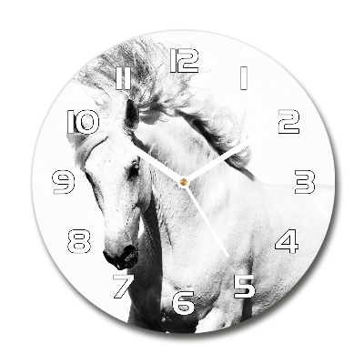 Reloj redondo pared Caballo blanco