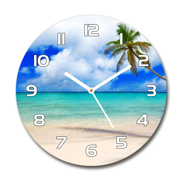 Reloj de pared redondo Playa caribeña