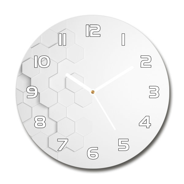 Reloj de pared redondo Fondo de hexágonos