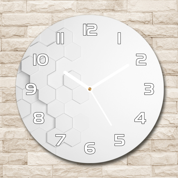 Reloj de pared redondo Fondo de hexágonos