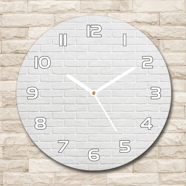 Reloj redondo pared Pared de ladrillos
