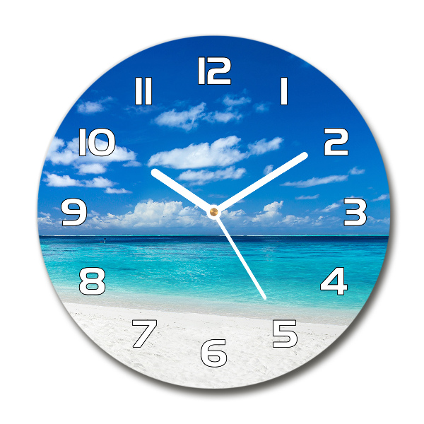 Reloj redondo pared Playa tropical