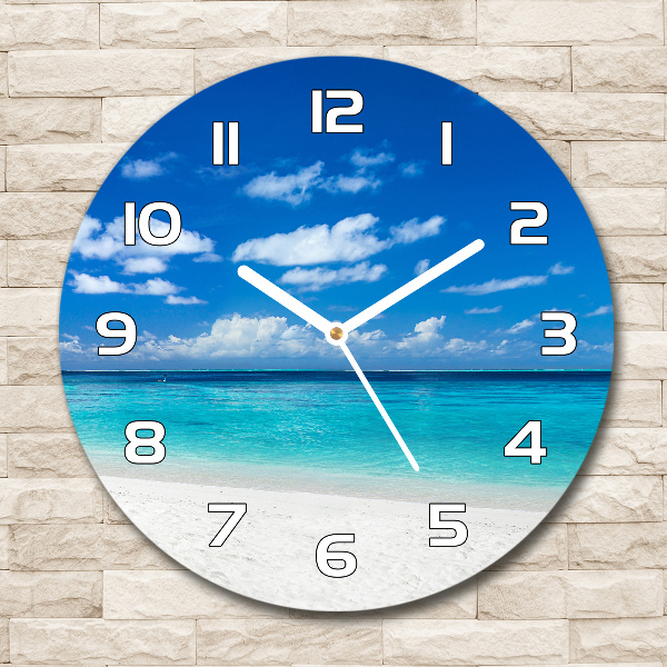 Reloj redondo pared Playa tropical