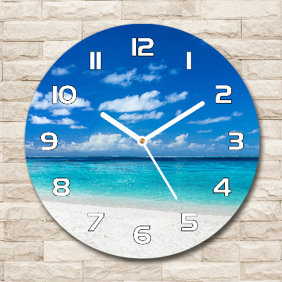 Reloj redondo pared Playa tropical