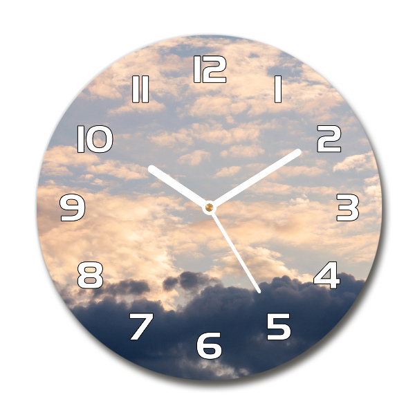 Reloj de pared redondo Nubes en el cielo