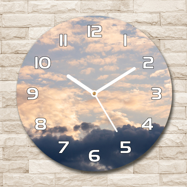 Reloj de pared redondo Nubes en el cielo