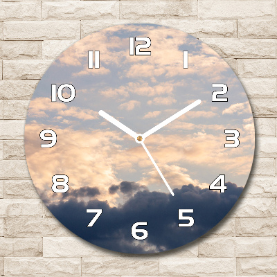 Reloj de pared redondo Nubes en el cielo