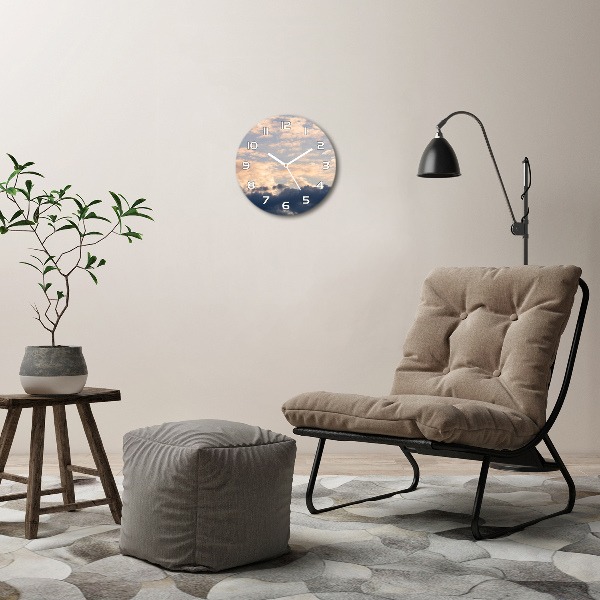 Reloj de pared redondo Nubes en el cielo