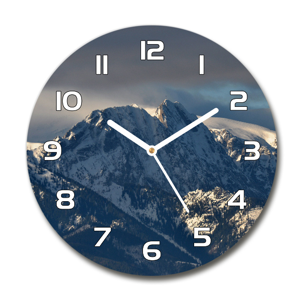 Reloj de cristal redondo Giewont en invierno