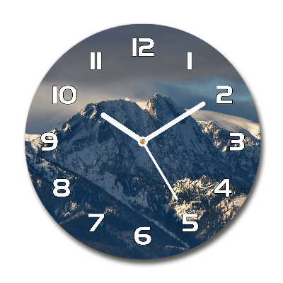 Reloj de cristal redondo Giewont en invierno