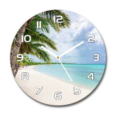 Reloj de pared redondo Playa tropical