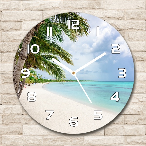 Reloj de pared redondo Playa tropical