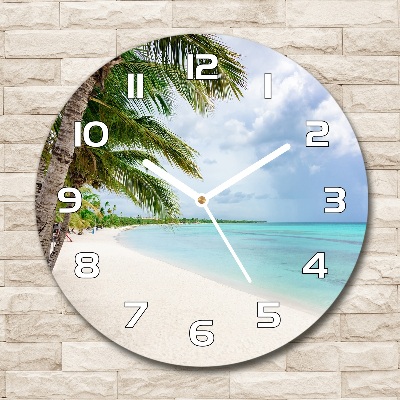 Reloj de pared redondo Playa tropical