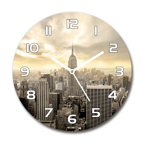 Reloj de pared redondo Manhattan Nueva York