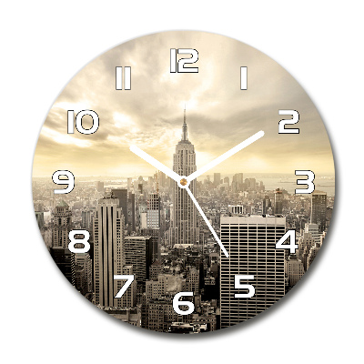 Reloj de pared redondo Manhattan Nueva York