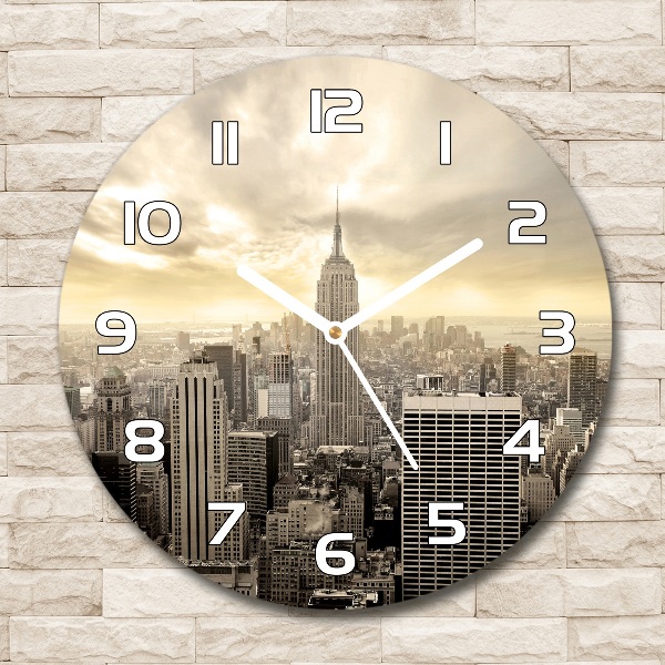 Reloj de pared redondo Manhattan Nueva York
