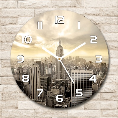 Reloj de pared redondo Manhattan Nueva York