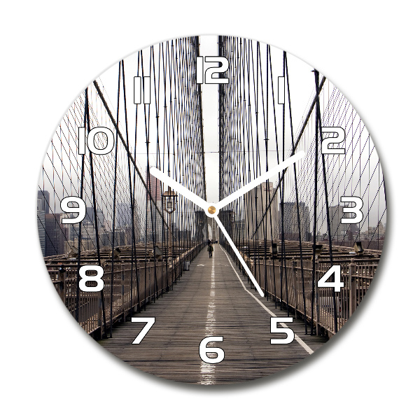 Reloj redondo pared Puente de Brooklyn