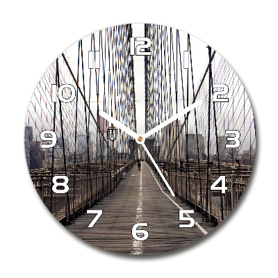 Reloj redondo pared Puente de Brooklyn