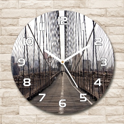 Reloj redondo pared Puente de Brooklyn