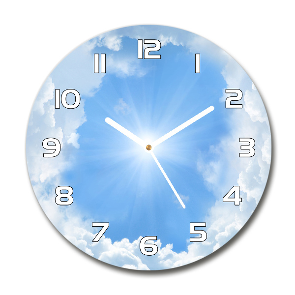 Reloj redondo pared Nubes en el cielo