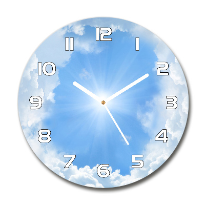 Reloj redondo pared Nubes en el cielo