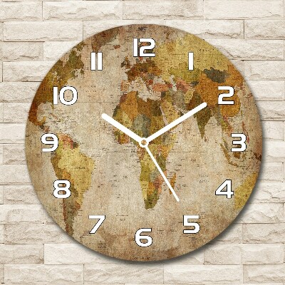 Reloj redondo pared Mapa político