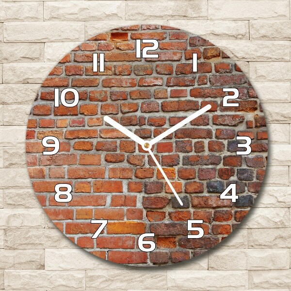 Reloj redondo pared Pared de ladrillos