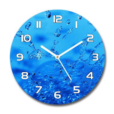 Reloj de cristal redondo Gotas de agua