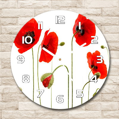 Reloj de pared redondo Amapolas