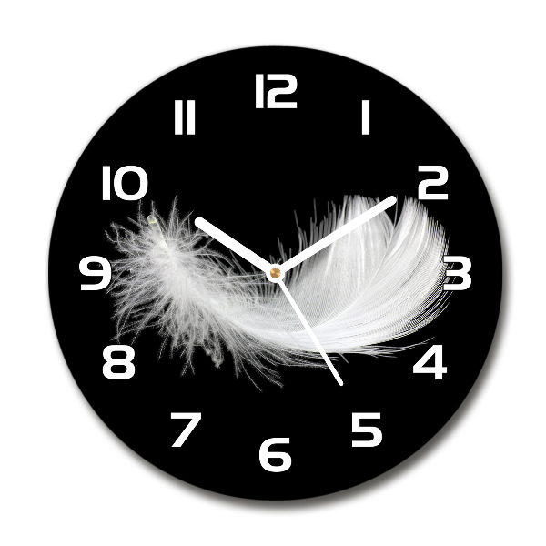 Reloj de pared redondo Pluma