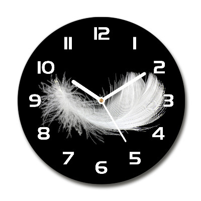 Reloj de pared redondo Pluma