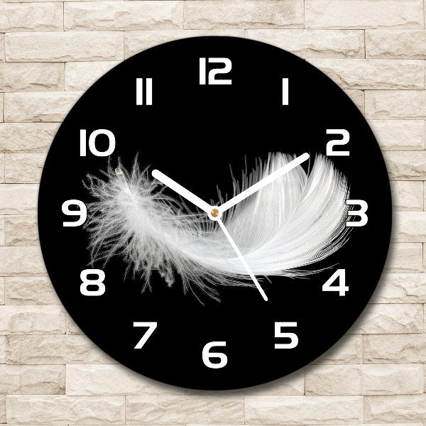 Reloj de pared redondo Pluma