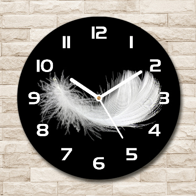 Reloj de pared redondo Pluma