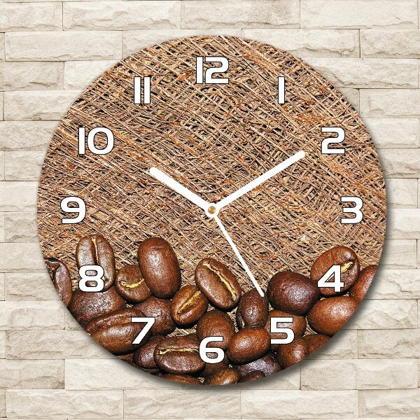 Reloj de pared redondo Granos de café