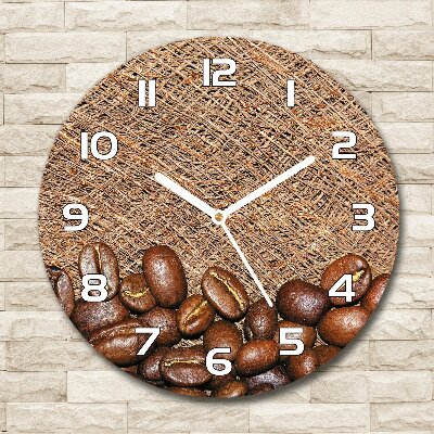 Reloj de pared redondo Granos de café