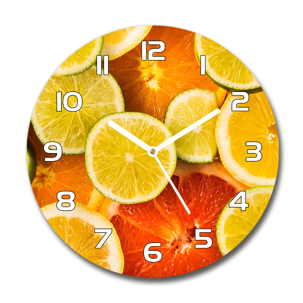Reloj redondo pared Frutas cítricas