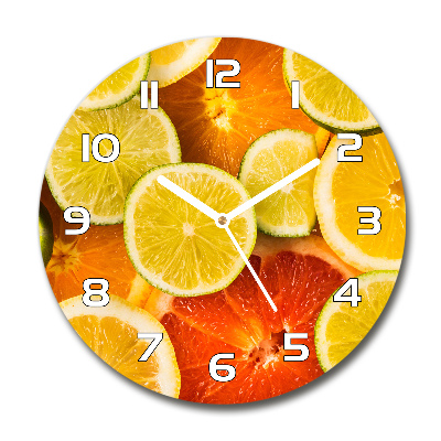 Reloj redondo pared Frutas cítricas