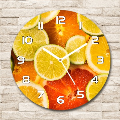 Reloj redondo pared Frutas cítricas